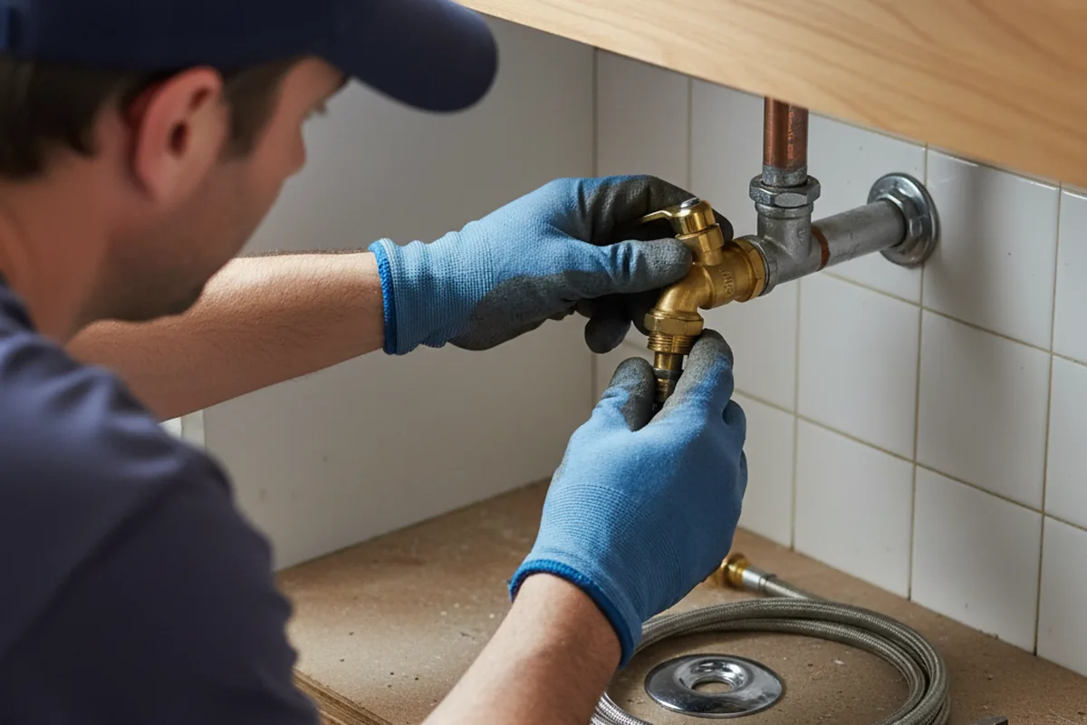 Shutoff valve and fitting work during Faucet and Fixture Repair in Mount Marion